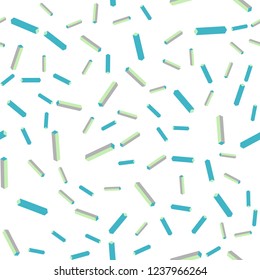 Light Blue, Green vector seamless, isometric template with repeated sticks. Glitter abstract illustration with colorful sticks. Template for business cards, websites.