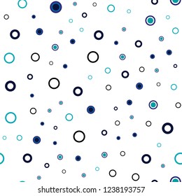 Light Blue, Green vector seamless pattern with spheres. Beautiful colored illustration with blurred circles in nature style. Design for textile, fabric, wallpapers.