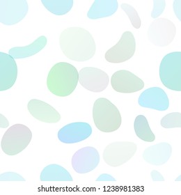 Light Blue, Green vector seamless layout with circle spots. Colorful illustration with blurred circles in nature style. Template for business cards, websites.