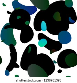 Light Blue, Green vector seamless pattern with spheres. Illustration with set of shining colorful abstract circles. Design for textile, fabric, wallpapers.