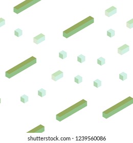 Light Blue, Green vector seamless, isometric template with rhombus. Abstract gradient illustration with rectangles. Template for business cards, websites.