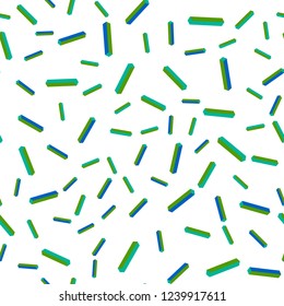 Light Blue, Green vector seamless, isometric background with straight lines. Shining colored illustration with sharp stripes. Pattern for design of fabric, wallpapers.