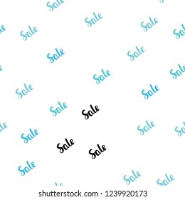 Light Blue, Green vector seamless cover with symbols of sales. Colorful set of  percentage signs in simple style. Pattern for ads, posters, banners of sales.