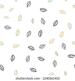 Light Blue, Green vector seamless abstract pattern with leaves. Creative illustration in blurred style with leaves. Design for wallpaper, fabric makers.