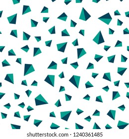 Light Blue, Green vector seamless, isometric backdrop with lines, triangles. Beautiful illustration with triangles in nature style. Template for business cards, websites.