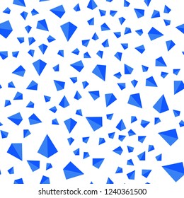 Light Blue, Green vector seamless, isometric backdrop with lines, triangles. Triangles on abstract background with colorful gradient. Texture for window blinds, curtains.