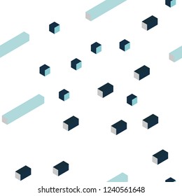 Light Blue, Green vector seamless, isometric background with rectangles. Rectangles on abstract background with colorful gradient. Template for business cards, websites.