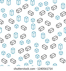 Light Blue, Green vector seamless, isometric background with rectangles. Illustration with set of colorful rectangles. Pattern for trendy fabric, wallpapers.