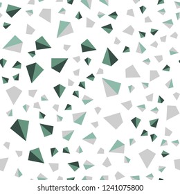 Light Blue, Green vector seamless, isometric layout with lines, triangles. Modern abstract illustration with colorful triangles. Template for business cards, websites.