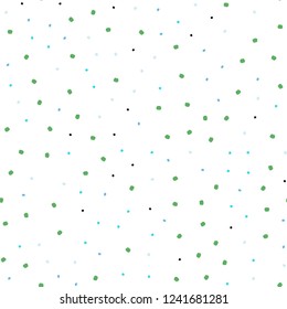 Light Blue, Green vector seamless layout with circle shapes. Beautiful colored illustration with blurred circles in nature style. Pattern for design of fabric, wallpapers.