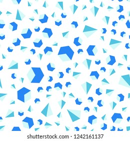 Light Blue, Green vector seamless, isometric background with triangles, cubes. Illustration with set of colorful triangles, squares. Template for business cards, websites.