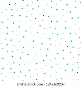 Light Blue, Green vector seamless background with bubbles. Glitter abstract illustration with blurred drops of rain. Pattern for trendy fabric, wallpapers.