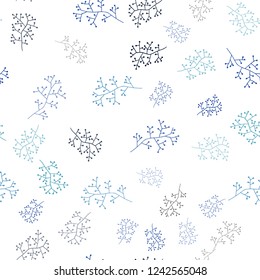 Light Blue, Green vector seamless elegant background with branches. Sketchy doodles on white background. Design for wallpaper, fabric makers.