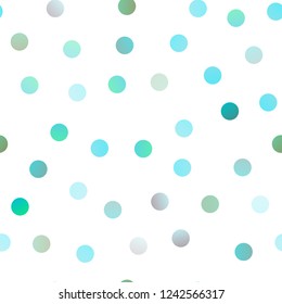 Light Blue, Green vector seamless template with circles. Illustration with set of shining colorful abstract circles. The pattern can be used for beautiful websites.