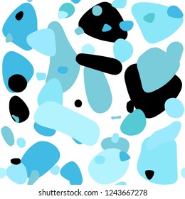 Light Blue, Green vector seamless background with bubbles. Blurred decorative design in abstract style with bubbles. Pattern for trendy fabric, wallpapers.