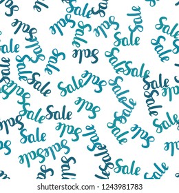 Light Blue, Green vector seamless template with 70, 90% selling. Shining colorful illustration with isolated selling prices. Backdrop for ads, leaflets of Black Friday.