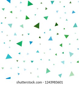 Light Blue, Green vector seamless background with triangles. Modern abstract illustration with colorful triangles. Pattern for commercials.