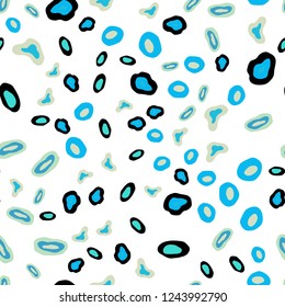 Light Blue, Green vector seamless background with bubbles. Modern abstract illustration with colorful water drops. Pattern for trendy fabric, wallpapers.