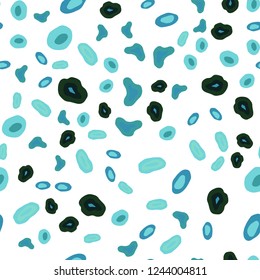 Light Blue, Green vector seamless background with bubbles. Illustration with set of shining colorful abstract circles. Trendy design for wallpaper, fabric makers.