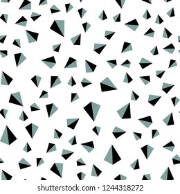Light Blue, Green vector seamless, isometric cover with polygonal style. Triangles on abstract background with colorful gradient. Texture for window blinds, curtains.