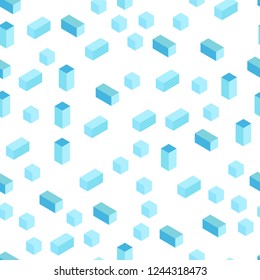 Light Blue, Green vector seamless, isometric backdrop with rhombus. Rectangles on abstract background with colorful gradient. Template for business cards, websites.