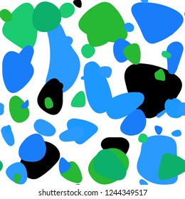 Light Blue, Green vector seamless background with bubbles. Abstract illustration with colored bubbles in nature style. Design for wallpaper, fabric makers.