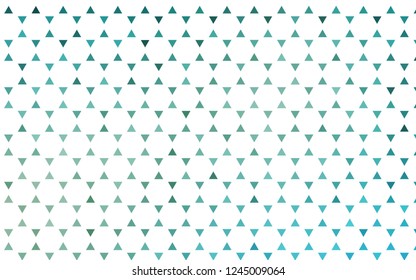 Light Blue, Green vector seamless pattern in polygonal style. Triangles on abstract background with colorful gradient. Pattern for design of window blinds, curtains.