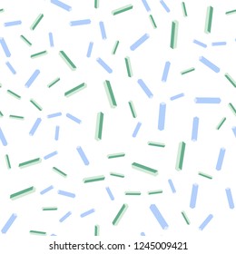 Light Blue, Green vector seamless, isometric background with straight lines. Colorful shining illustration with lines on abstract template. Texture for window blinds, curtains.