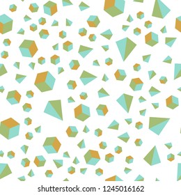 Light Blue, Green vector seamless, isometric backdrop with lines, rhombus. Decorative design in abstract style with lines, cubes. Pattern for trendy fabric, wallpapers.