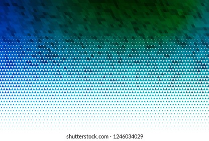 Light Blue, Green vector seamless texture in triangular style. Decorative design in abstract style with triangles. Pattern for trendy fabric, wallpapers.