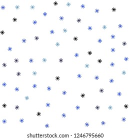 Light Blue, Green vector seamless layout with bright snowflakes. Shining colorful illustration with snow in christmas style. Design for wallpaper, fabric makers.