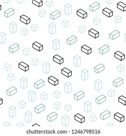 Light Blue, Green vector seamless, isometric cover in polygonal style. Modern abstract illustration with colorful rectangles. Design for wallpaper, fabric makers.
