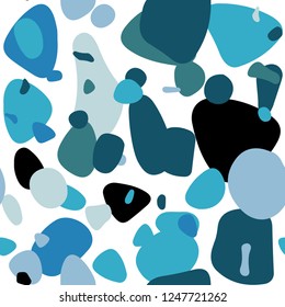 Light Blue, Green vector seamless pattern with spheres. Illustration with set of shining colorful abstract circles. Pattern for trendy fabric, wallpapers.