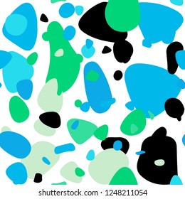 Light Blue, Green vector seamless template with circles. Blurred bubbles on abstract background with colorful gradient. Pattern for trendy fabric, wallpapers.