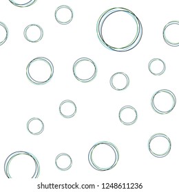 Light Blue, Green vector seamless layout with circle shapes. Beautiful colored illustration with blurred circles in nature style. Design for wallpaper, fabric makers.