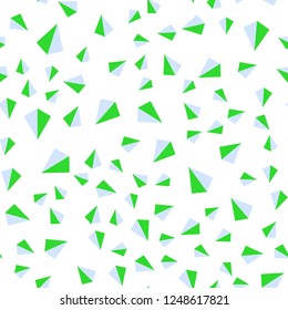 Light Blue, Green vector seamless, isometric pattern with polygonal style. Beautiful illustration with triangles in nature style. Design for textile, fabric, wallpapers.