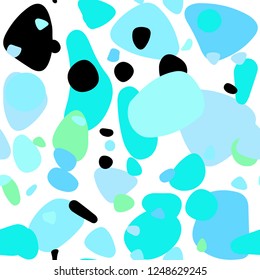 Light Blue, Green vector seamless pattern with spheres. Abstract illustration with colored bubbles in nature style. Pattern for trendy fabric, wallpapers.