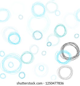 Light Blue, Green vector seamless backdrop with dots. Illustration with set of shining colorful abstract circles. Texture for window blinds, curtains.