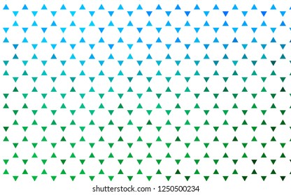 Light Blue, Green vector seamless backdrop with lines, triangles. Modern abstract illustration with colorful triangles. Trendy design for wallpaper, fabric makers.
