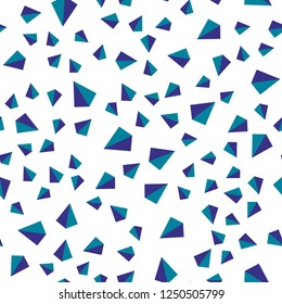 Light Blue, Green vector seamless, isometric pattern with polygonal style. Beautiful illustration with triangles in nature style. Design for textile, fabric, wallpapers.