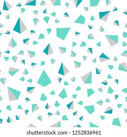 Light Blue, Green vector seamless, isometric background with triangles. Abstract gradient illustration with triangles. Design for textile, fabric, wallpapers.