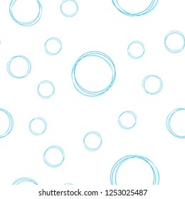 Light Blue, Green vector seamless pattern with spheres. Abstract illustration with colored bubbles in nature style. Template for business cards, websites.