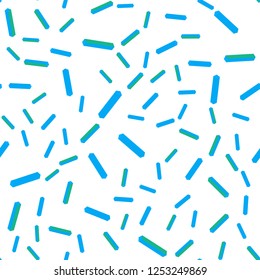 Light Blue, Green vector seamless, isometric background with straight lines. Glitter abstract illustration with colorful sticks. Pattern for design of fabric, wallpapers.