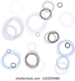 Light Blue, Green vector seamless cover with spots. Illustration with set of shining colorful abstract circles. Texture for window blinds, curtains.