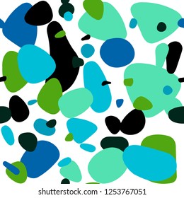 Light Blue, Green vector seamless template with circles. Modern abstract illustration with colorful water drops. Design for wallpaper, fabric makers.