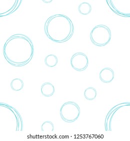 Light Blue, Green vector seamless texture with disks. Abstract illustration with colored bubbles in nature style. Design for wallpaper, fabric makers.