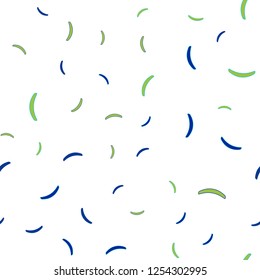 Light Blue, Green vector seamless layout with curved lines. A circumflex abstract illustration with gradient. The best colorful design for your business.