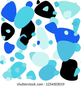 Light Blue, Green vector seamless layout with circle shapes. Glitter abstract illustration with blurred drops of rain. Template for business cards, websites.