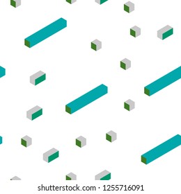 Light Blue, Green vector seamless, isometric layout with lines, rectangles. Rectangles on abstract background with colorful gradient. Template for business cards, websites.