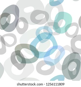 Light Blue, Green vector seamless pattern with spheres. Illustration with set of shining colorful abstract circles. Trendy design for wallpaper, fabric makers.
